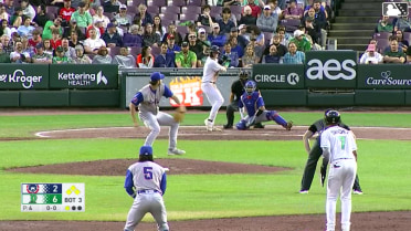 Ryan McCrystal out on a sacrifice fly to left fielder Reginald Preciado. Carter Graham scores.