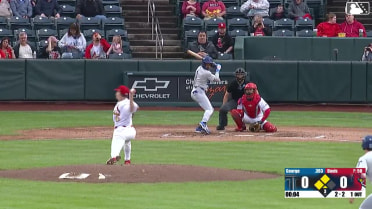 Kendall George doubles (3) on a line drive to right fielder Travis Honeyman. Griffin Lockwood-Powell scores. Joe Vetrano scores.