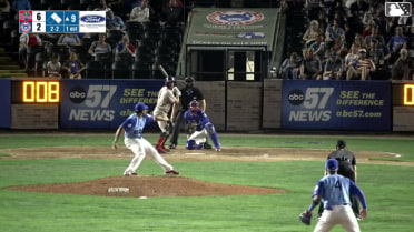 Jose Salas doubles (2) on a line drive to right fielder Jose Escobar. Jayson Bass scores. Quinn McDaniel to 3rd.