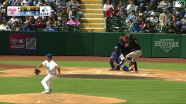 Chris Taylor singles on a ground ball to third baseman Ryan Fitzgerald. Nelson Rada scores.