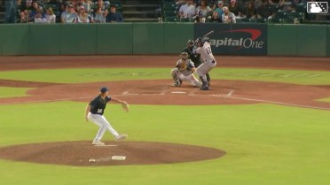 John Garcia homers (1) on a fly ball to left center field.