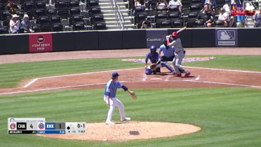 Jay Allen II out on a sacrifice fly to center fielder Carter Trice. Julio Carreras scores.