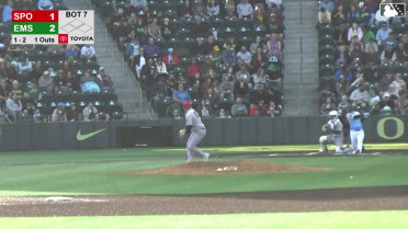Blake Adams gets his seventh strikeout of the game
