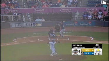 Will Simpson singles on a line drive to left fielder Dasan Brown. Brayden Taylor scores.