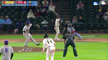 Carson Roccaforte doubles (1) on a sharp line drive to right fielder Gavin Conticello. Colton Becker scores.