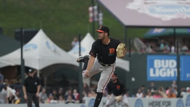 German strikes out 10 but Baysox fall on Saturday night