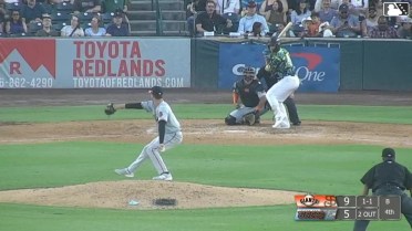 Korbyn Dickerson singles on a line drive to center fielder Andy Polanco. Ricardo Cova scores.
