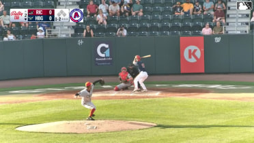Sam Petersen homers (12) on a fly ball to right field.