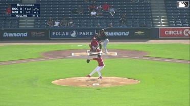 Yohandy Morales homers (19) on a fly ball to center field.