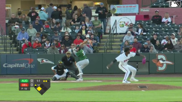 Caden Merritt singles on a ground ball to shortstop Joshua Liranzo. Tate Southisene scores.