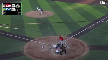 Austin Smith homers (1) on a fly ball to right center field.