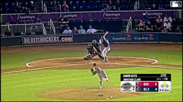 Damon Keith singles on a line drive to right fielder Dylan Campbell. Dylan O'Rae scores. Damon Keith to 2nd.