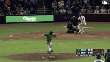 Cooper Bowman triples (1) on a line drive to right fielder Fernando Peguero. Dom Keegan scores. Justyn-Henry Malloy scores.