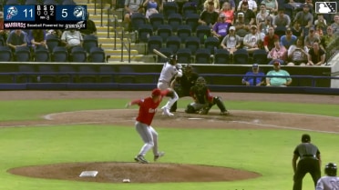 Filippo Di Turi doubles (9) on a line drive to left fielder Nathan Archer. Frederi Montero scores. Rylan Mills to 3rd.