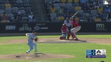 Kevin Alcántara homers (12) on a fly ball to center field.
