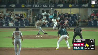 Blake Burke grounds into a double play, second baseman Noah Mendlinger to shortstop Dakota Harris to first baseman Bligh Madris. Jonathan Ornelas out at 2nd. Blake Burke out at 1st.