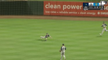 Jacob Melton's diving grab