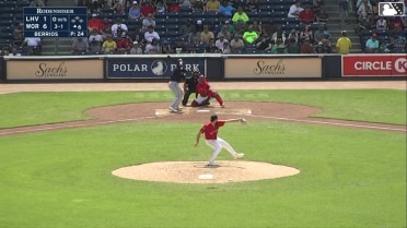 Gabriel Rincones Jr. homers (1) on a fly ball to center field.