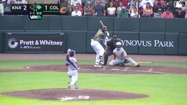 David McCabe homers (11) on a fly ball to center field.