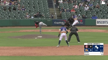Will Simpson singles on a ground ball to center fielder Carlos Jorge. Austin Overn scores. Jadher Areinamo to 3rd.