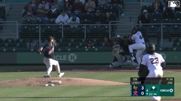 Brian O'Keefe singles on a line drive to left fielder Jared Dickey. Connor Joe scores.