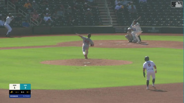 Demetrio Crisantes doubles (2) on a line drive to right fielder Owen Carey. Kyle DeBarge scores.