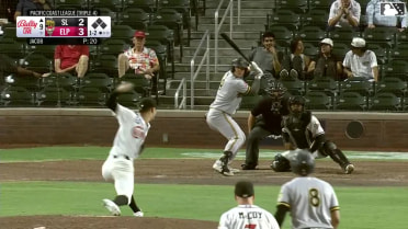 Cade Marlowe out on a sacrifice fly to center fielder Bryce Johnson. Pablo Reyes scores.