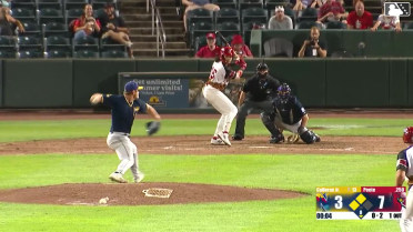 Tai Peete homers (1) on a fly ball to center field. Tre Richardson III scores. Chase Heath scores.