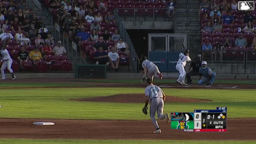 Enrique Jimenez homers (4) on a fly ball to right field. Dameury Pena scores.