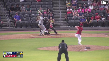 Yandel Ricardo doubles (12) on a ground ball to left fielder Juan Sierra. Henry Ramos scores. Josi Novas to 3rd.