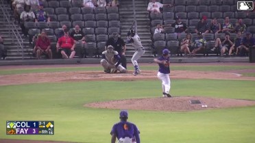 Roni Cabrera singles on a line drive to right fielder Juan Sierra. JC Vanek scores. Connor Rasmussen to 3rd.