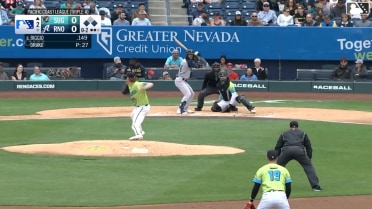 Cavan Biggio singles on a line drive to center fielder Ryan Waldschmidt. Carlos Pérez scores. Riley Unroe to 2nd.