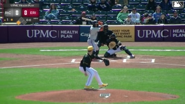 Maui Ahuna singles on a sharp line drive to left fielder Chris Meyers. Dayson Croes scores.