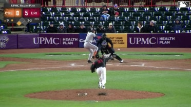 Carter Young grounds out to first baseman Andrew Jenkins. Aron Estrada scores.
