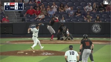 Dixon Williams homers (11) on a fly ball to center field. Owen Carey scores.