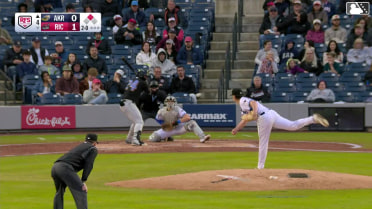 Ralphy Velazquez doubles (3) on a sharp line drive to right fielder Jonah Cox. Nick Mitchell scores.