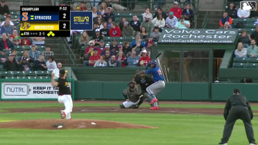 Cristian Pache triples (3) on a sharp line drive to right fielder Christian Franklin. Andy Ibáñez scores. Yonny Hernández scores. Ben Rortvedt scores.