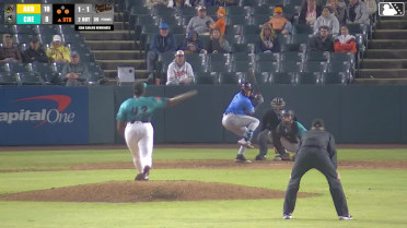 Catcher Adam Retzbach picks off Guy Lipscomb at 3rd on throw to third baseman Carter Young.