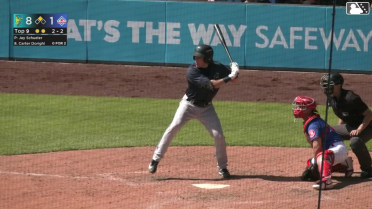Carter Dorighi singles on a ground ball to left fielder J.R. Freethy. Carlos Jimenez scores.