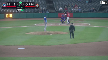 Miguel Villarroel singles on a line drive to left fielder Kane Kepley. Sammy Hernandez scores.