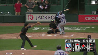 Ricardo Hurtado doubles (2) on a line drive to left fielder C.J. Pittaro. Jackson Strong scores.