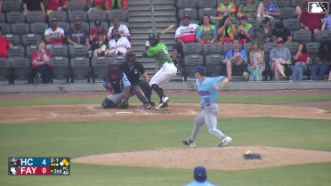 Camilo Diaz singles on a fly ball to center fielder Jonathan Martinez. Luis De Leon scores. Brandon Nigh scores. Camilo Diaz to 2nd. Fielding error by center fielder Jonathan Martinez.