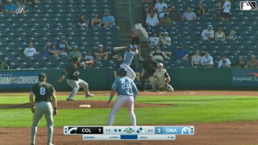 Brett Squires triples (2) on a line drive to left fielder CJ Kayfus. Andrew Velazquez scores. Kevin Newman scores.