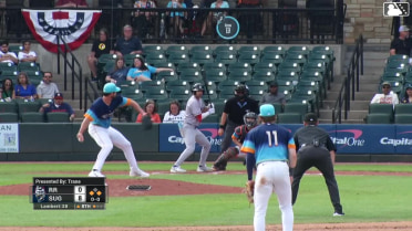 Tyler Wade out on a sacrifice fly to left fielder CJ Alexander. Alejandro Osuna scores. Jonah Bride to 2nd.