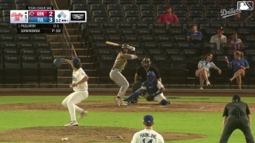 Charlie Pagliarini hits a ground-rule double (21) on a line drive to right-center field. Bill Knight scores.