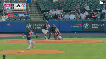 MJ Melendez homers (1) on a fly ball to right field.