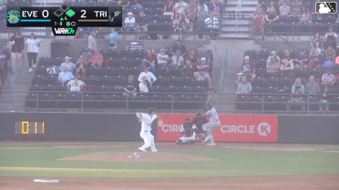 Brandon Eike homers (5) on a fly ball to right field. Matthew Ellis scores.