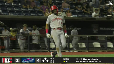 Rece Hinds crushes his second homer of the game