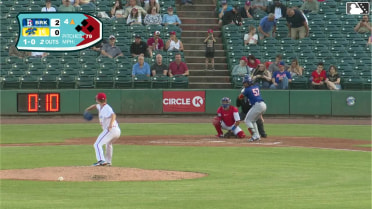 Jamari Baylor homers (1) on a line drive to left field.