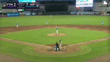 Yilber Herrera homers (1) on a fly ball to right field.